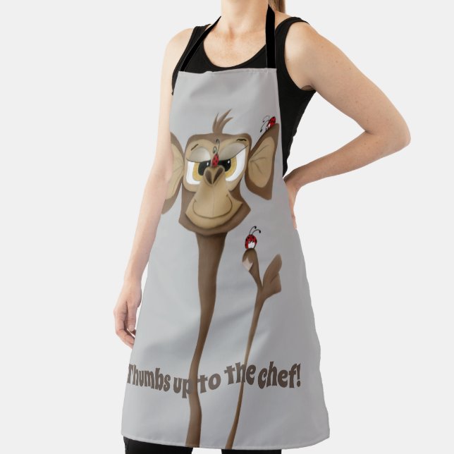 Tablier Singe idiot et coccinelles (Insitu)