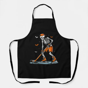 Tablier Skeleton Hockey sur glace Halloween garçons Drôle