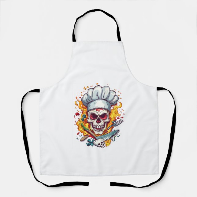 Tablier Skull Chef Kitchen Master (Recto)