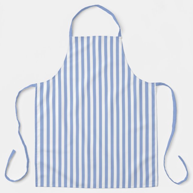 Tablier Sky Blue Stripe Pattern Apron (Recto)