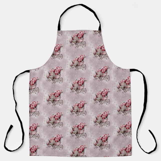 Tablier Sleigh De Noël Avec Cadeaux Apron De Vacances (Recto)