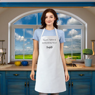 Tablier slogan en noir blanc du chef privé