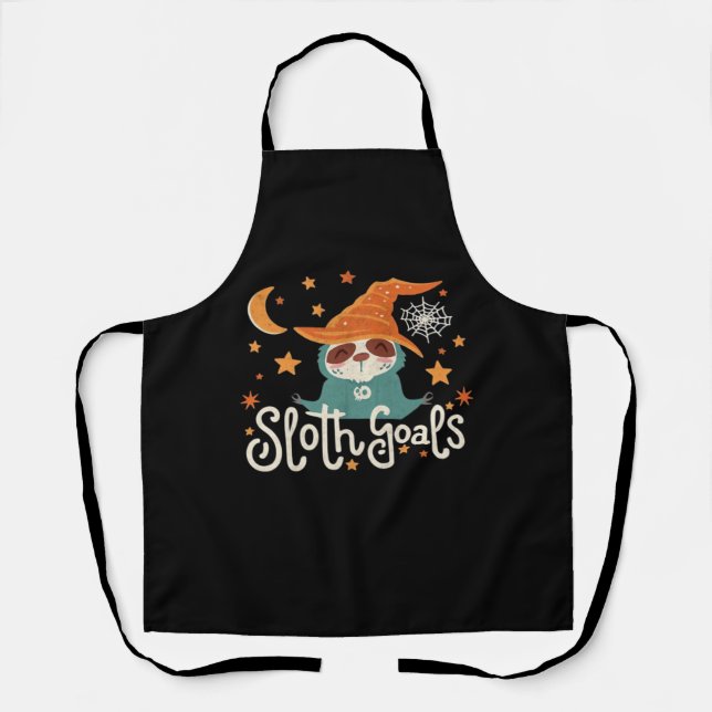Tablier Sloth Halloween Objectifs T-shirt classique (Recto)