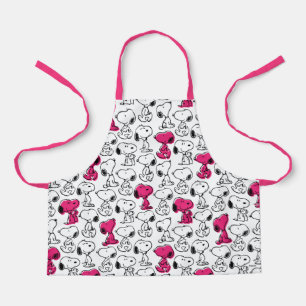 Tablier Snoopy Black & Magenta Motif