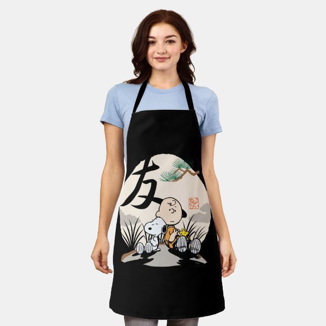 Tablier Snoopy, Charlie Brown et Woodstock - Ami (Porté)