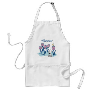Tablier Snoopy d'arachides et Fleur de bois Ajouter Votr