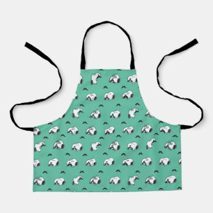 Tablier Snoopy Moustaches et Motif Turquoise