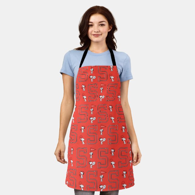 Tablier Snoopy Varsity Motif sportif (Porté)
