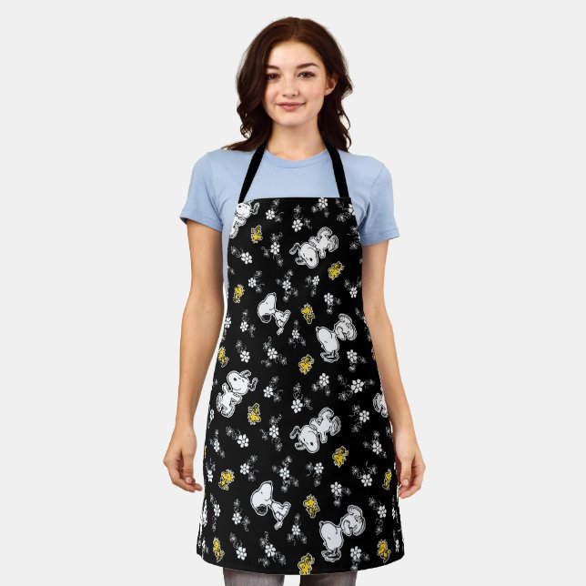 Tablier Snoopy & Woodstock Fun & Flowers (Porté)