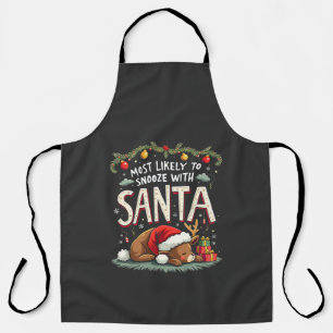 Tablier Snooze avec Père Noël Sleepy Reindeer