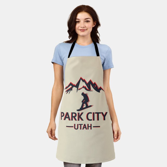 Tablier snowboard de Park City Utah (Porté)