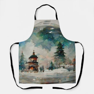 Tablier Snowglobe à la surface de l'eau à Noël