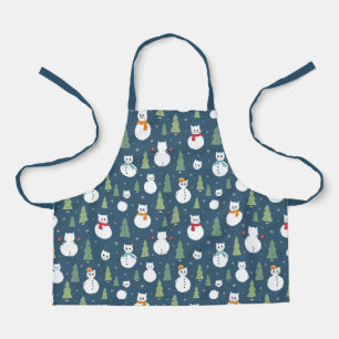 Tablier Snowman Cats Motif de vacances