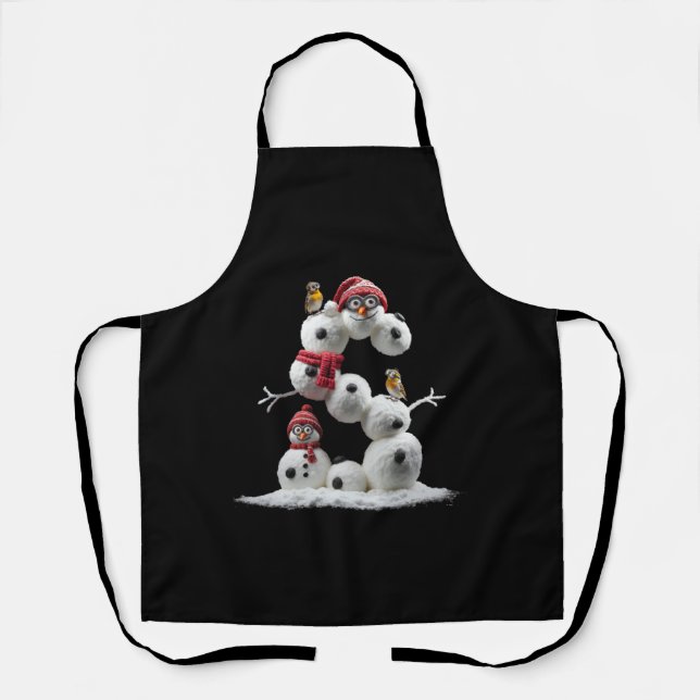 Tablier Snowman-minion en forme de S (Recto)