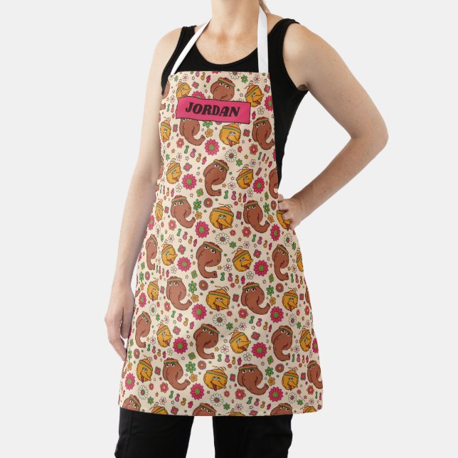 Tablier Snuffleupagus et Big Bird Super Flower Motif (Insitu)