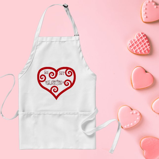Tablier Sois mon coeur de Saint-Valentin (Be My Valentine Heart Adult Apron)