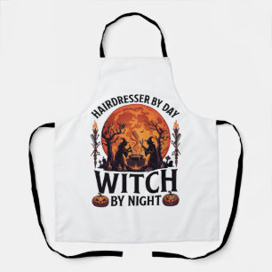 Tablier Sorcière de nuit de coiffeuse Halloween Peigne Cis