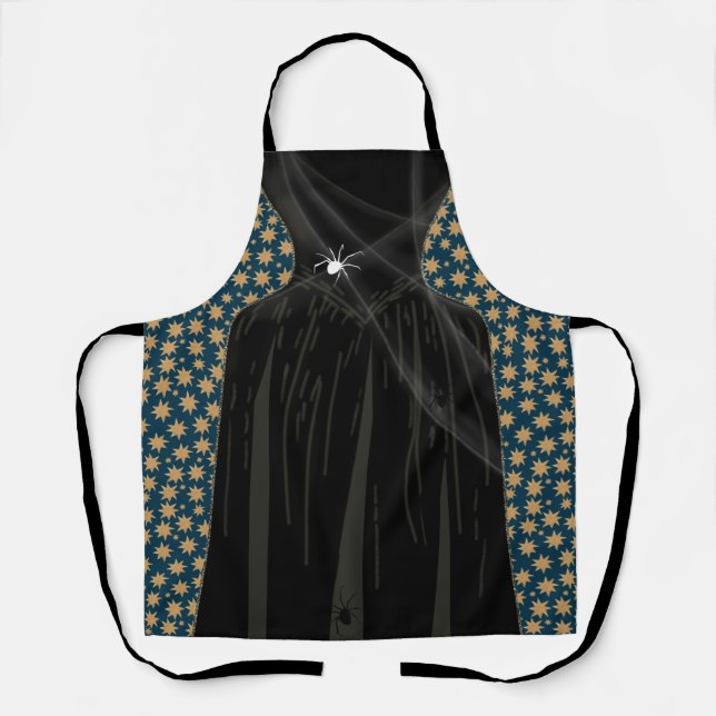 Tablier Sorcière effrayant Costume d'Halloween noir Célest (Recto)