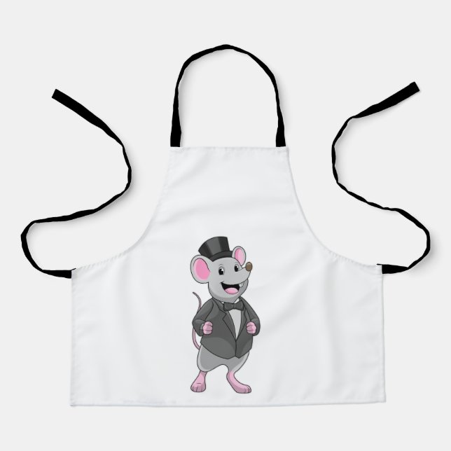 Tablier Souris comme marié avec ruban (Recto)