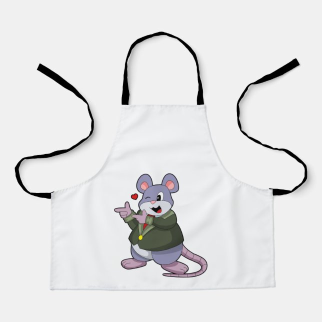 Tablier Souris comme marié en costume (Recto)
