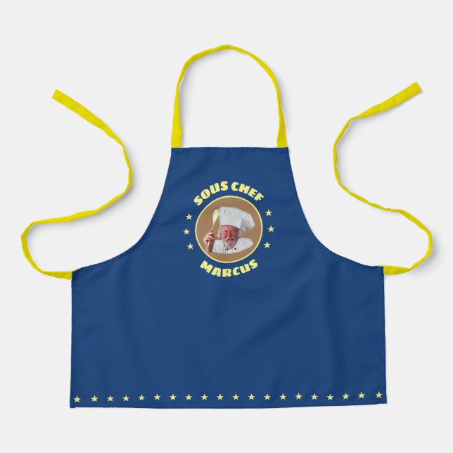 Tablier Sous-chef Apron avec votre nom (et photo?) (Recto)