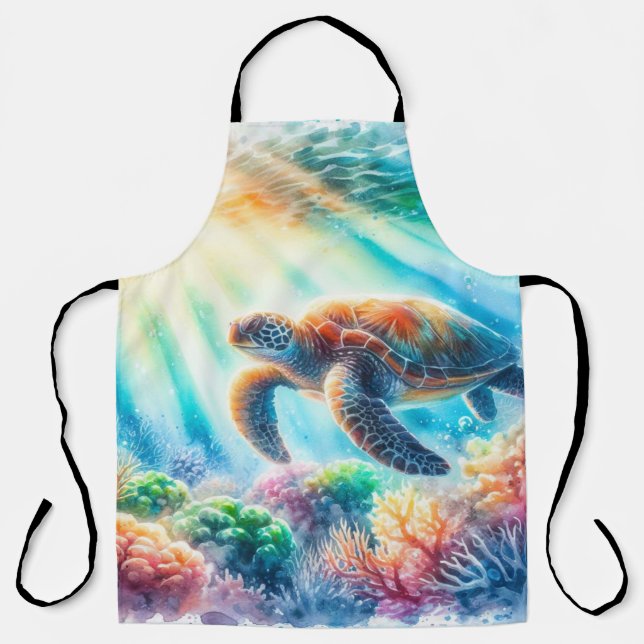 Tablier Sous la tortue de mer (Recto)
