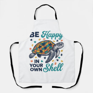 Tablier Soyez Heureux Dans Votre Propre Chemise De Tortue 