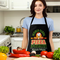 SPÉCIALISTE DE LA PIZZA avec nom sur fond TOUT NOI