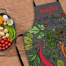 Spices motif nom personnalisé gris