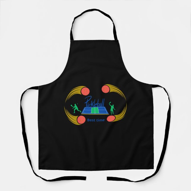 Tablier Sport amusant de pickleball bon temps (Recto)