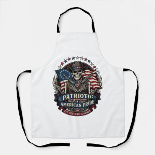 Tablier Squelette Cowboy Patriotique Squelette Dark Patrio