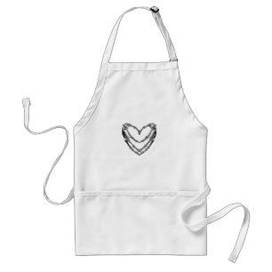 Tablier Squelette Mains Coeur Signer Retro Costume Hallowe