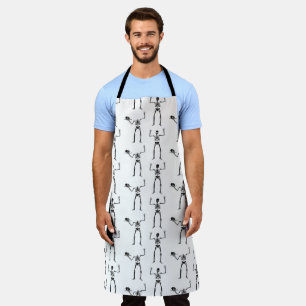 Tablier Squelettes d'Halloween, friandise ou farce, Hou