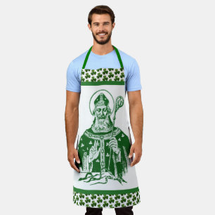Tablier St Patrick Shamrock Vert Catholique Apron
