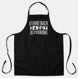 Tablier Stand Back Papa Est Cuisine Drôle