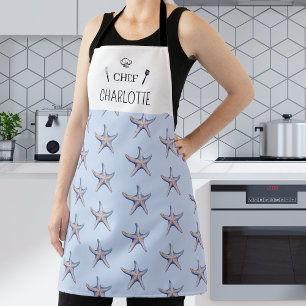 Tablier Starfish Motif Beach Marine Nom personnalisé