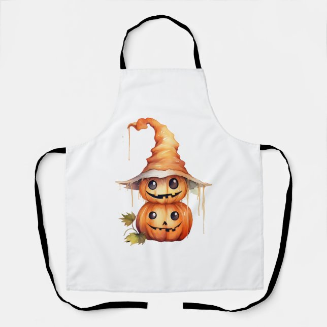 Tablier Sticker Citrouille mignon (Recto)