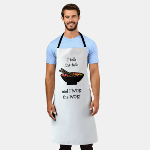 Tablier Stir-Fry Wok the Wok Drôle Nourriture chinoise