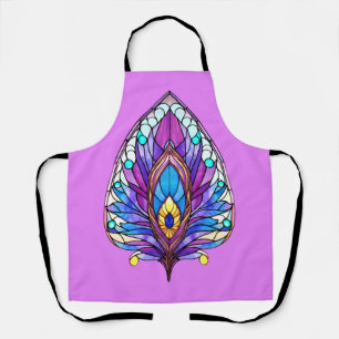 Tablier Style Art Nouveau Vitrage Peacock Plumes