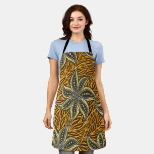Tablier Style Batik Floral Abstrait africain
