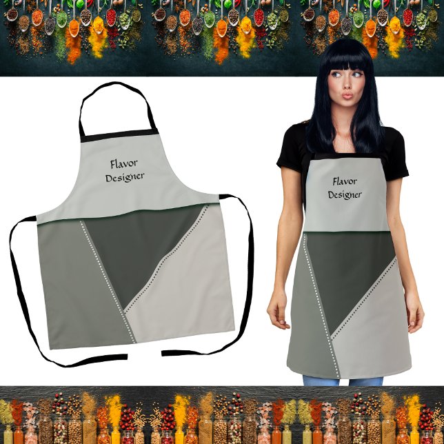 Tablier Style culinaire moderne Tout-En-Plan (Modern Culinary Style Geometric Apron)