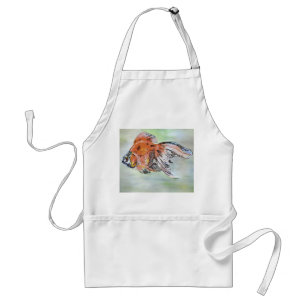 Tablier Style de dessin Ryukin Poisson d'or peinture acryl