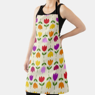 Tablier Style scandinave coloré sur Crm Flower Motif