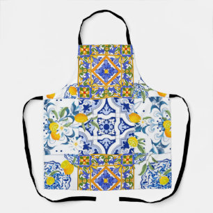 Tablier Style sicilien, art d'été Tout-en-un Imprimer Ta