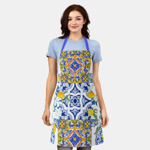 Tablier Style sicilien, art d'été Tout-en-un Imprimer Tabl