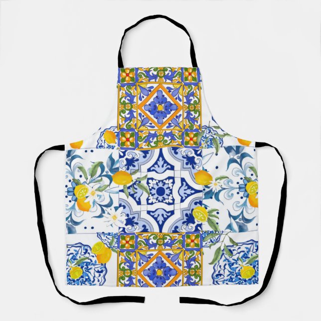 Tablier Style sicilien, art d'été Tout-en-un Imprimer Tabl (Recto)