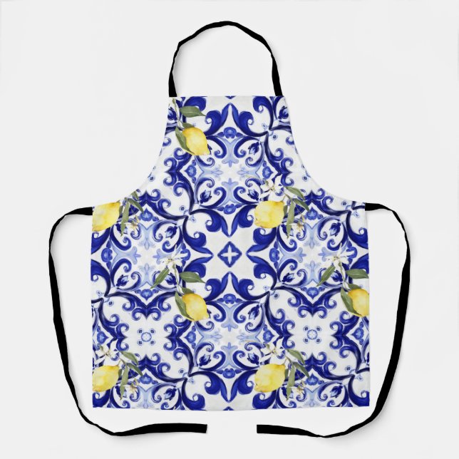 Tablier style sicilien, citrons, majolica (Recto)