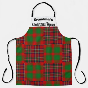 Tablier Style Tartan Plaid Rustique Classique Design Noël