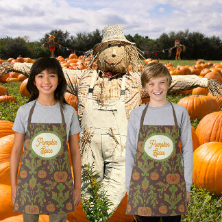 Tablier Style Vintage Campagne Citrouille d'Automne