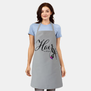 Tablier Stylet de cheveux gris moderne Apron